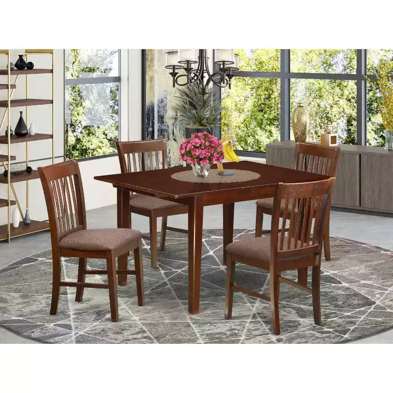 Medieval Dining Set - Small Table & Chairs - Hardwood Dining Room Furniture