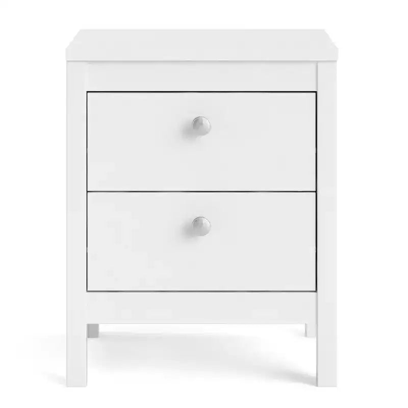 Tvilum, Madrid 2 Drawer Nightstand, White