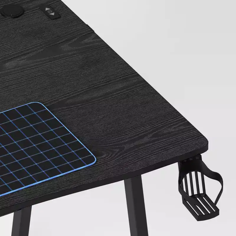 Gaming Desk with LED Lights and Headphone Holder - Room Essentials