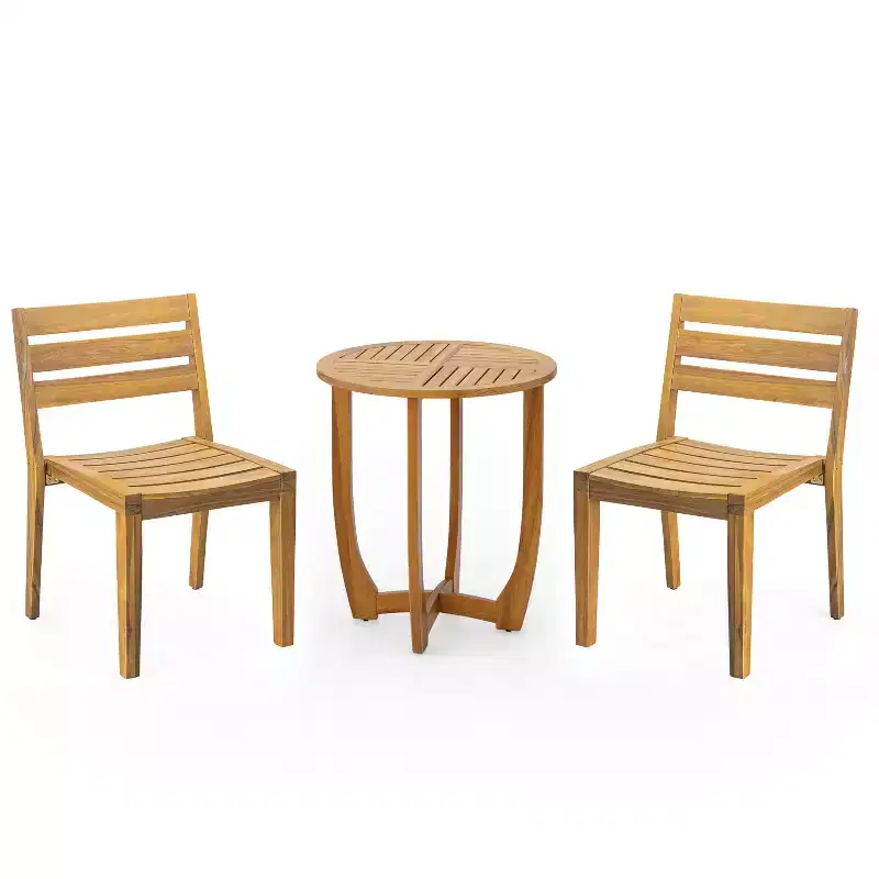 Christopher Knight Home Hermosa 3-Pieces Acacia Wood Dining Set, Teak