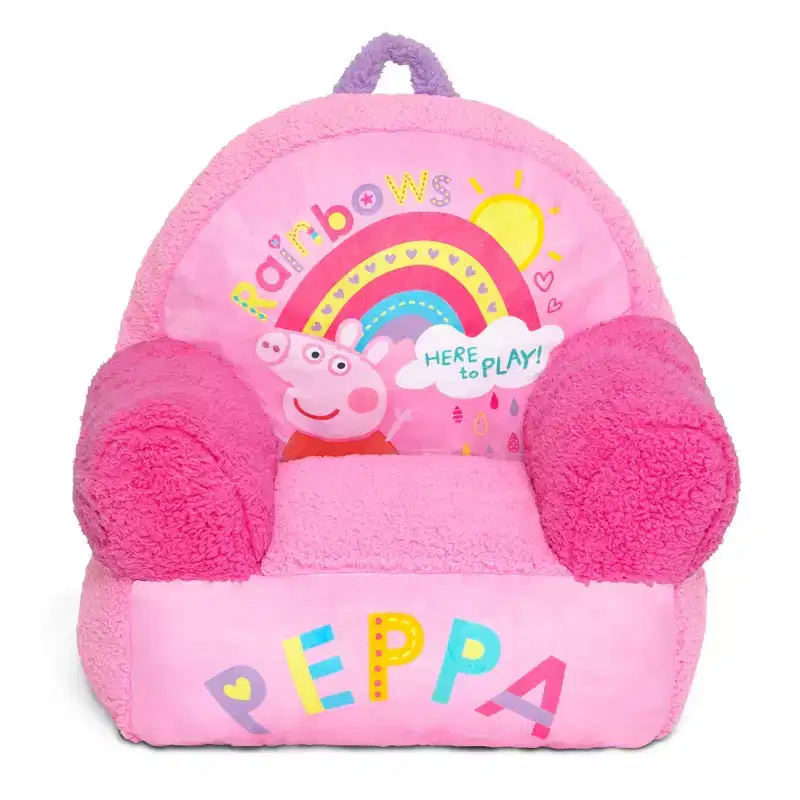 Peppa Pig Cozee Buddy Kids' Chair, Pink, Soft Plush