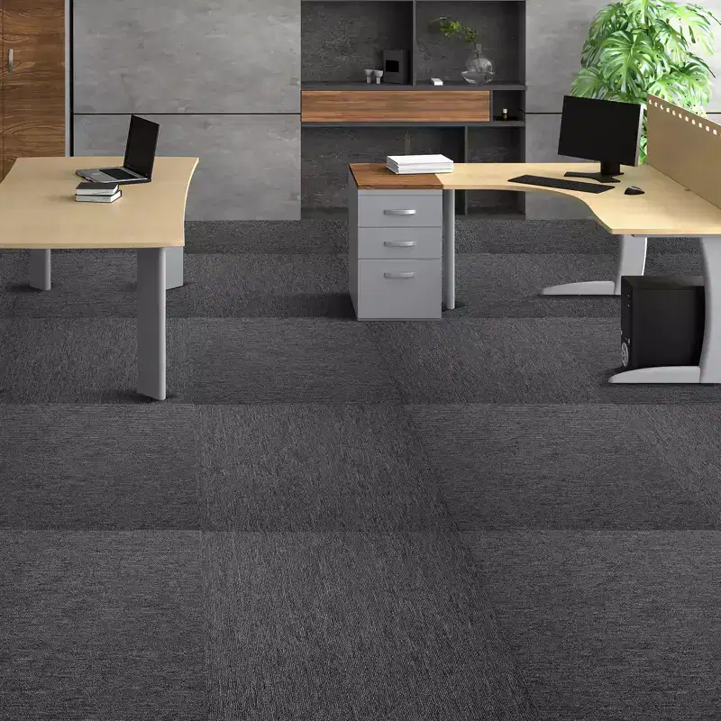 VEVOR Carpet Tiles Reusable, 20x 20 Carpet Squares With Padding Attached, Soft Padded Carpet Tiles, Easy Install DIY (20 Tiles, Dark Gray)