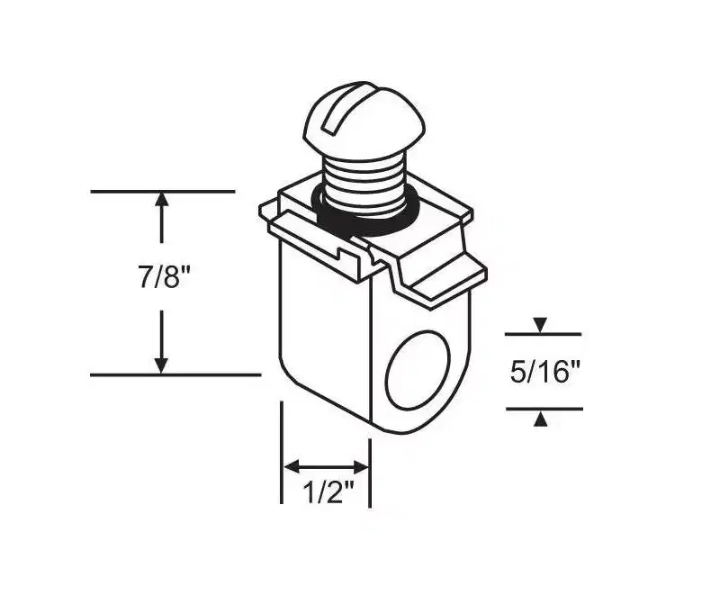 Brixwell Nylon Pivot Bracket Old Style, 7/8 Height, 1/2 Width, Window Hardware Replacement, White Finish