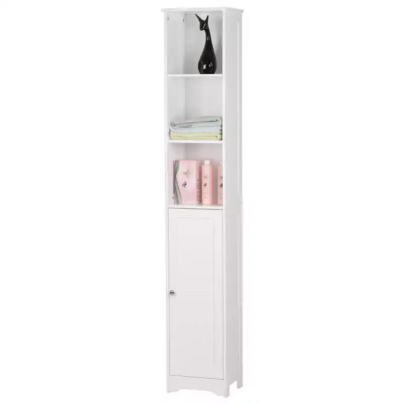 Karl Home One Door & Three Layers Bathroom Cabinet White