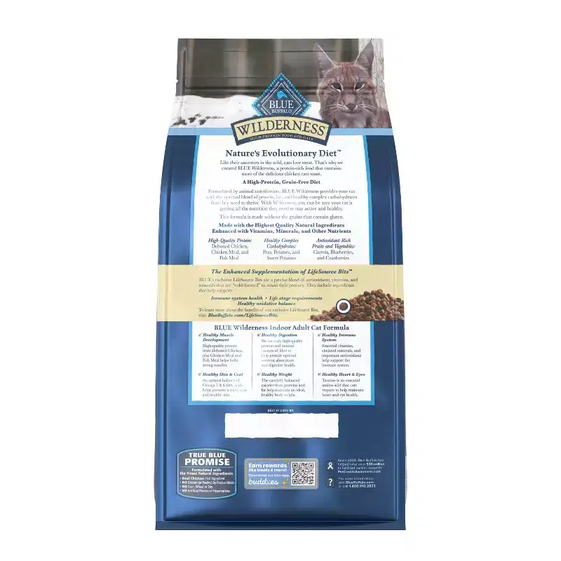 Blue Buffalo Wilderness High Protein Natural Adult Indoor Dry Cat Food with Chicken